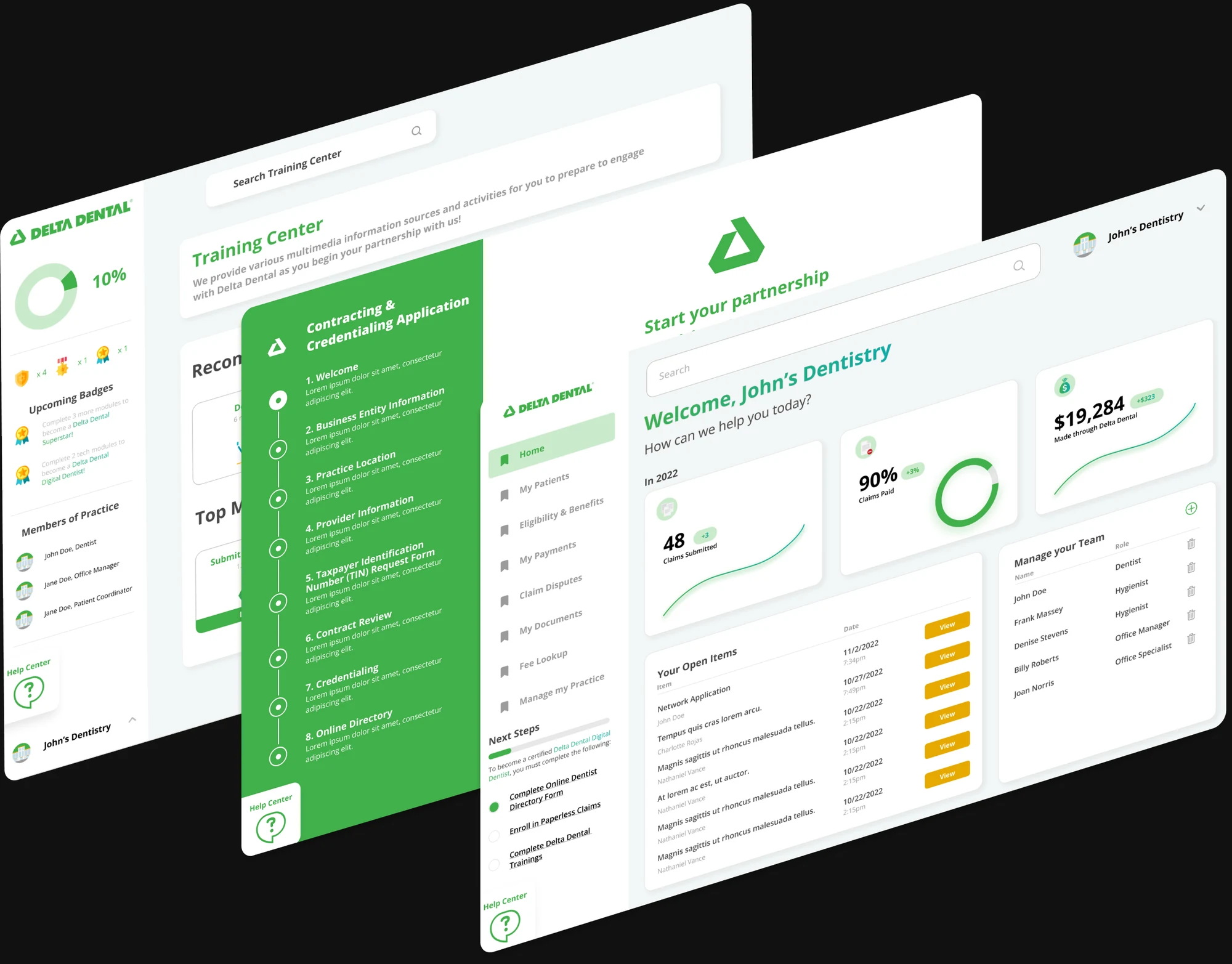 The modernized Delta Dental provider onboarding journey.