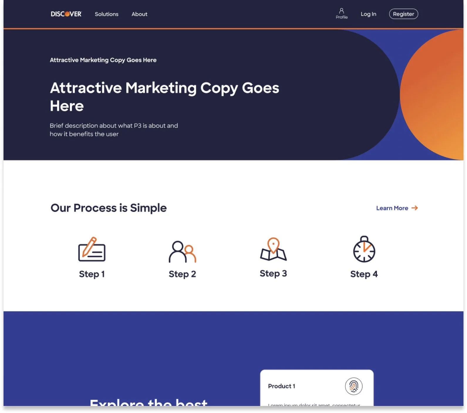 High-fidelity mock-up of the partner onboarding flow.