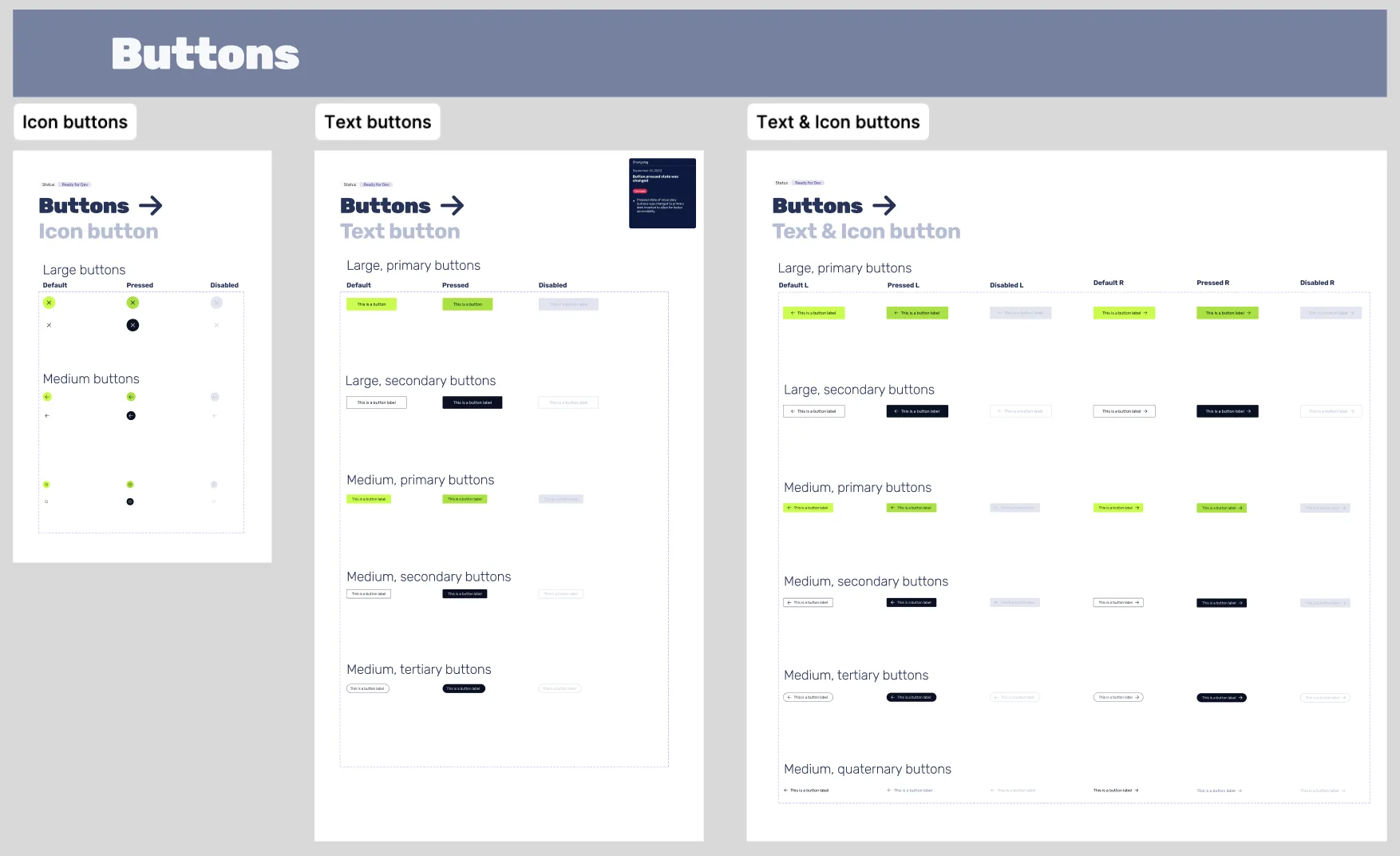 Design tokens documented in Figma.
