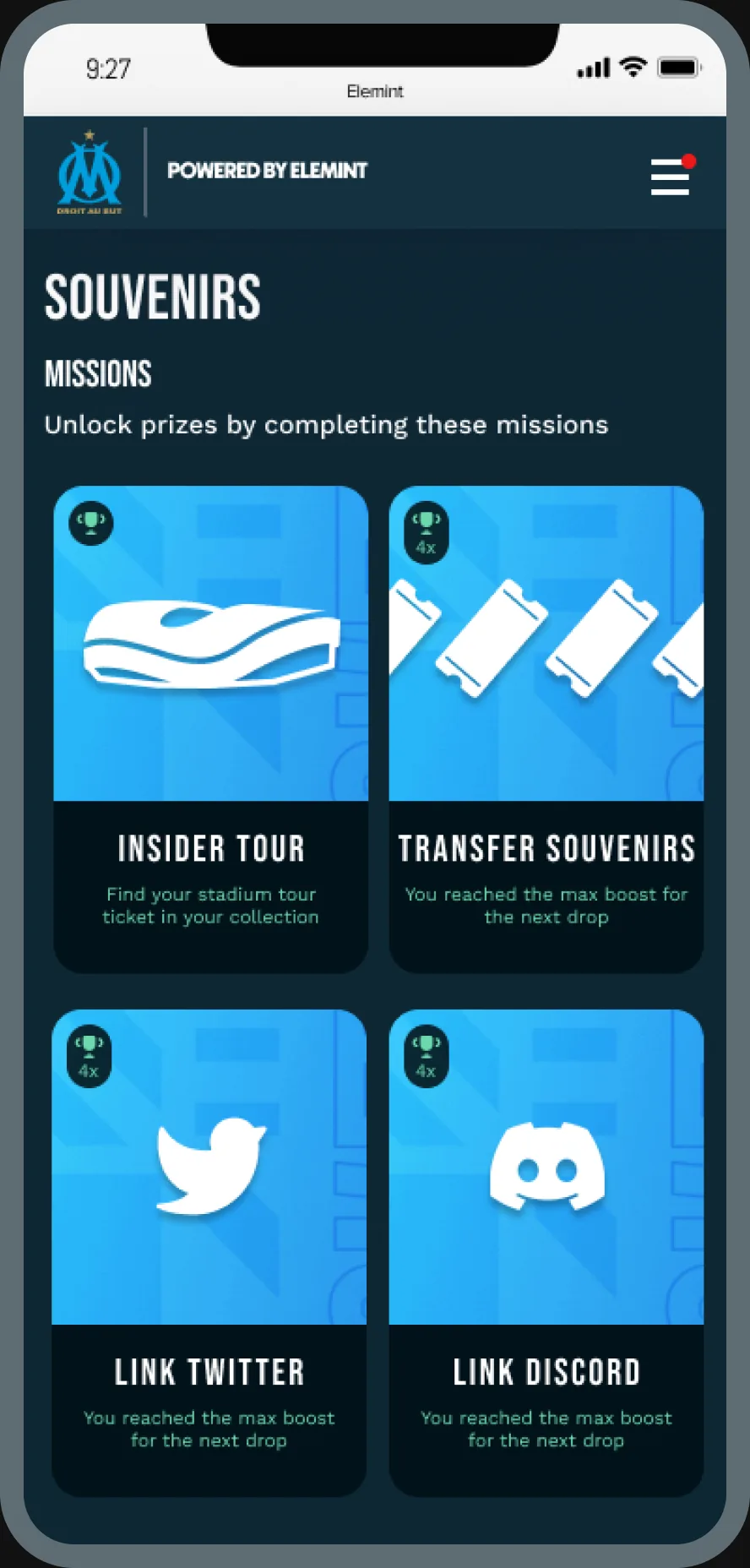 A sequenced mission shown on mobile.